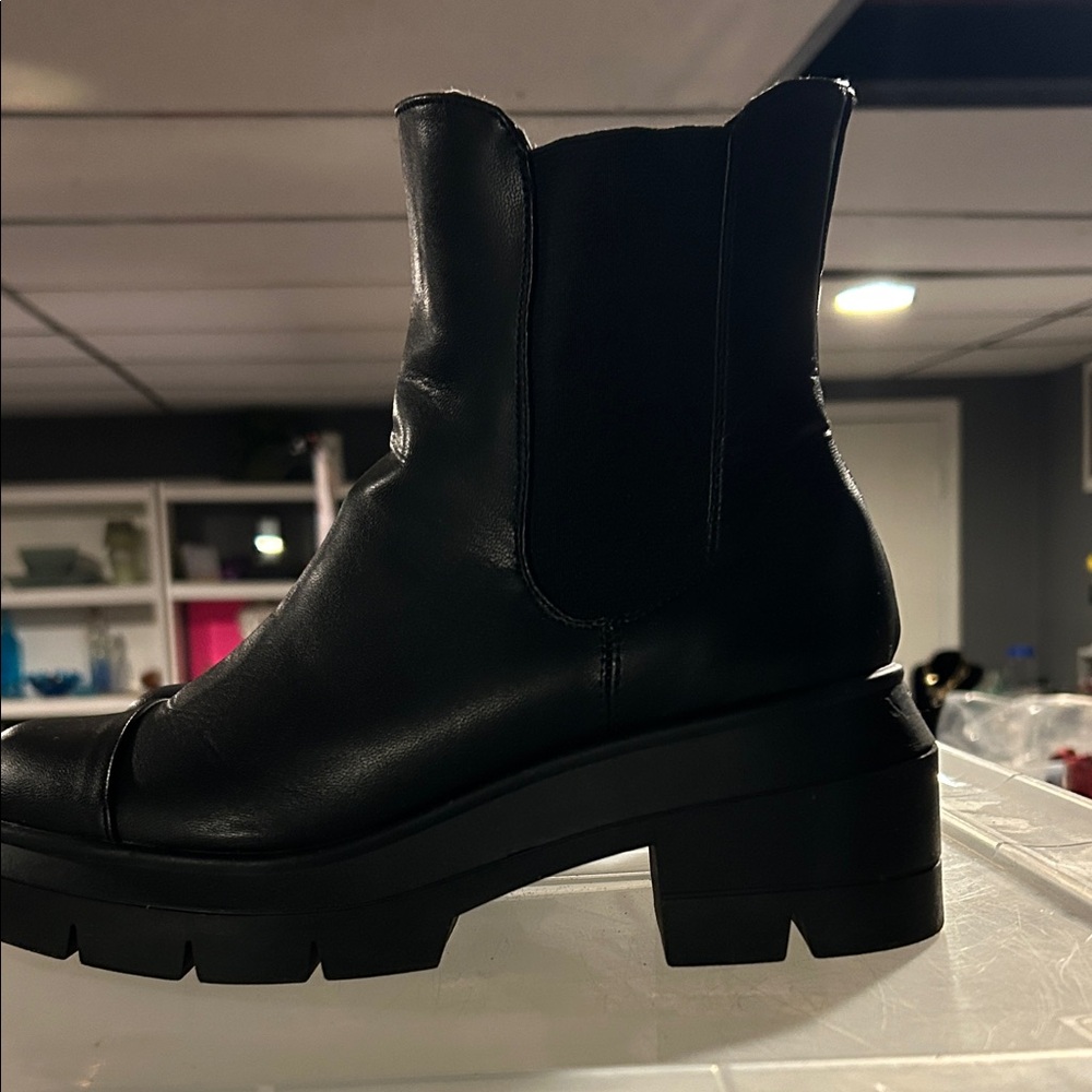 Black Leather Ankle Boots